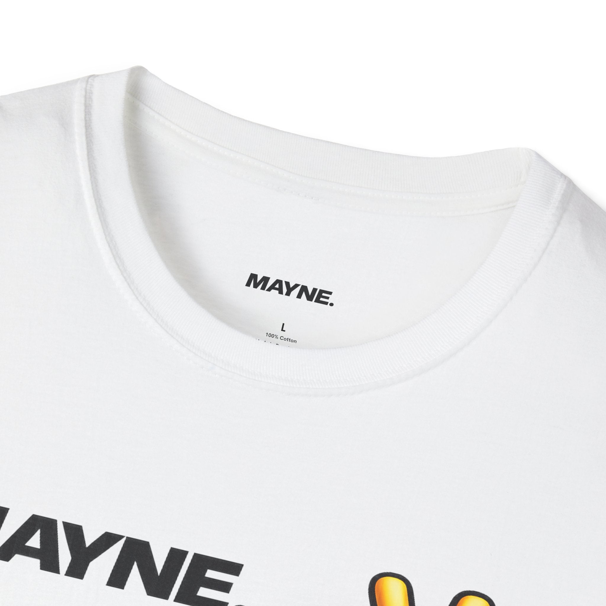 Mayne Peace & Broken Heart T-Shirt – Casual Graphic Tee with Emoji Design