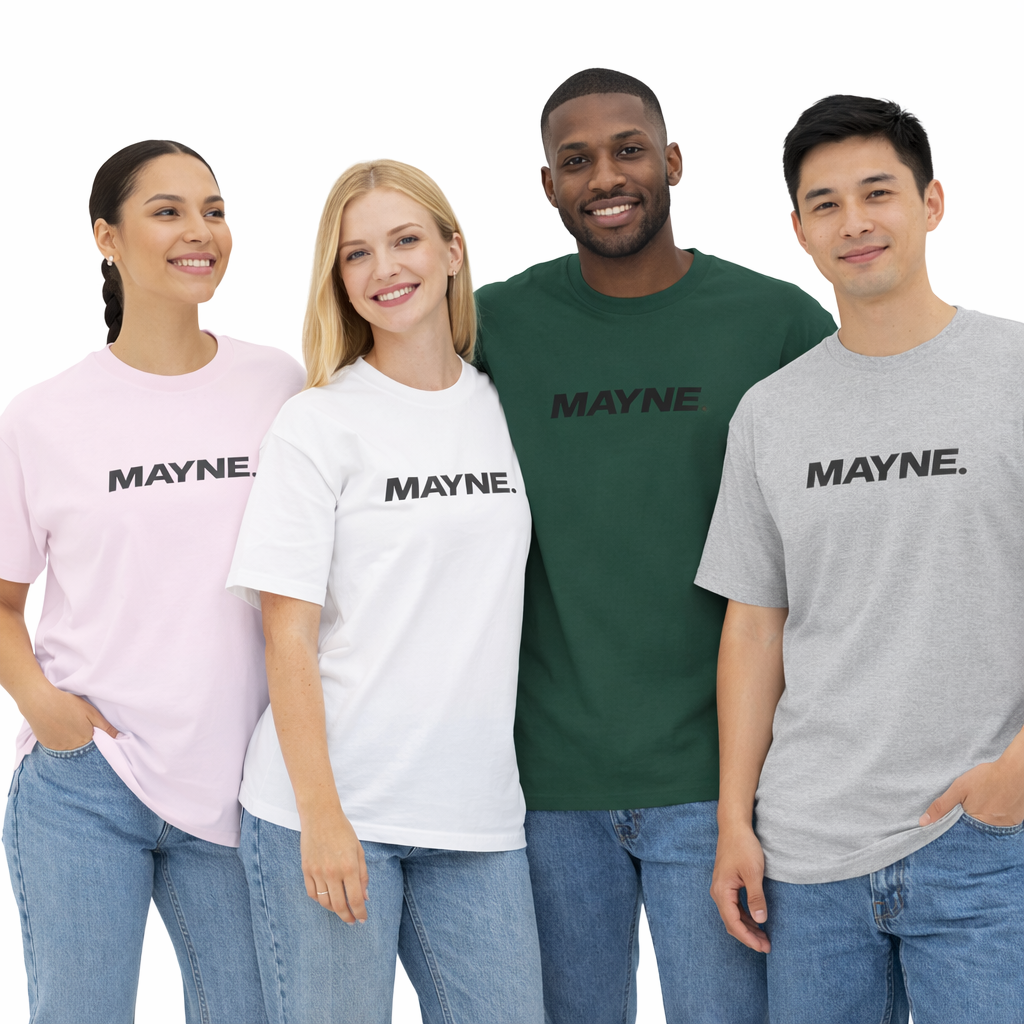 MAYNE. Tee | Minimal Text Logo Shirt